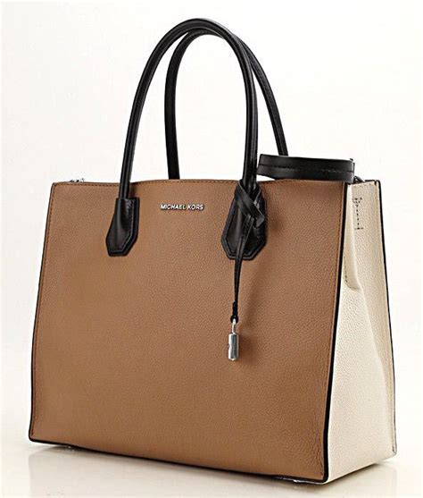 michael kors mercer lg convertible tote brown|Michael Kors mercer tote.